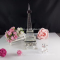 Modelo hermoso cristalino claro de la torre Eiffel, estatuilla de la toalla de Eiffel para los recuerdos del cumpleaños, regalos del viaje